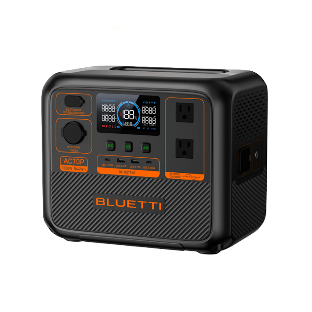 Estación De Energia Portatil Bluetti AC70P 1000W Potencia 864Wh Capacidad_4