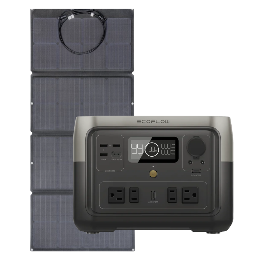 Kit Solar Portátil EcoFlow RIVER 2 MAX 500 W + Panel Solar 160 W_1