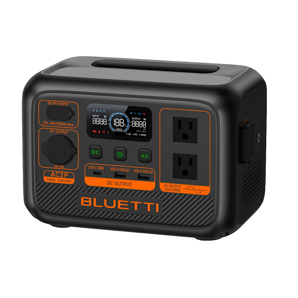 Estación de Energía Portátil Bluetti AC2P 300W Potencia 230.4Wh Capacidad _6