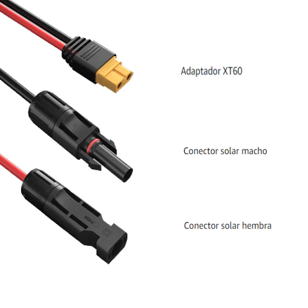 Cable de Conexión Para Panel Solar XT60 EcoFlow 3 mts_1