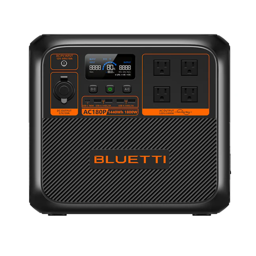 Estación de Energia Portatil Bluetti AC180P 1800W Potencia 1440Wh Capacidad_2
