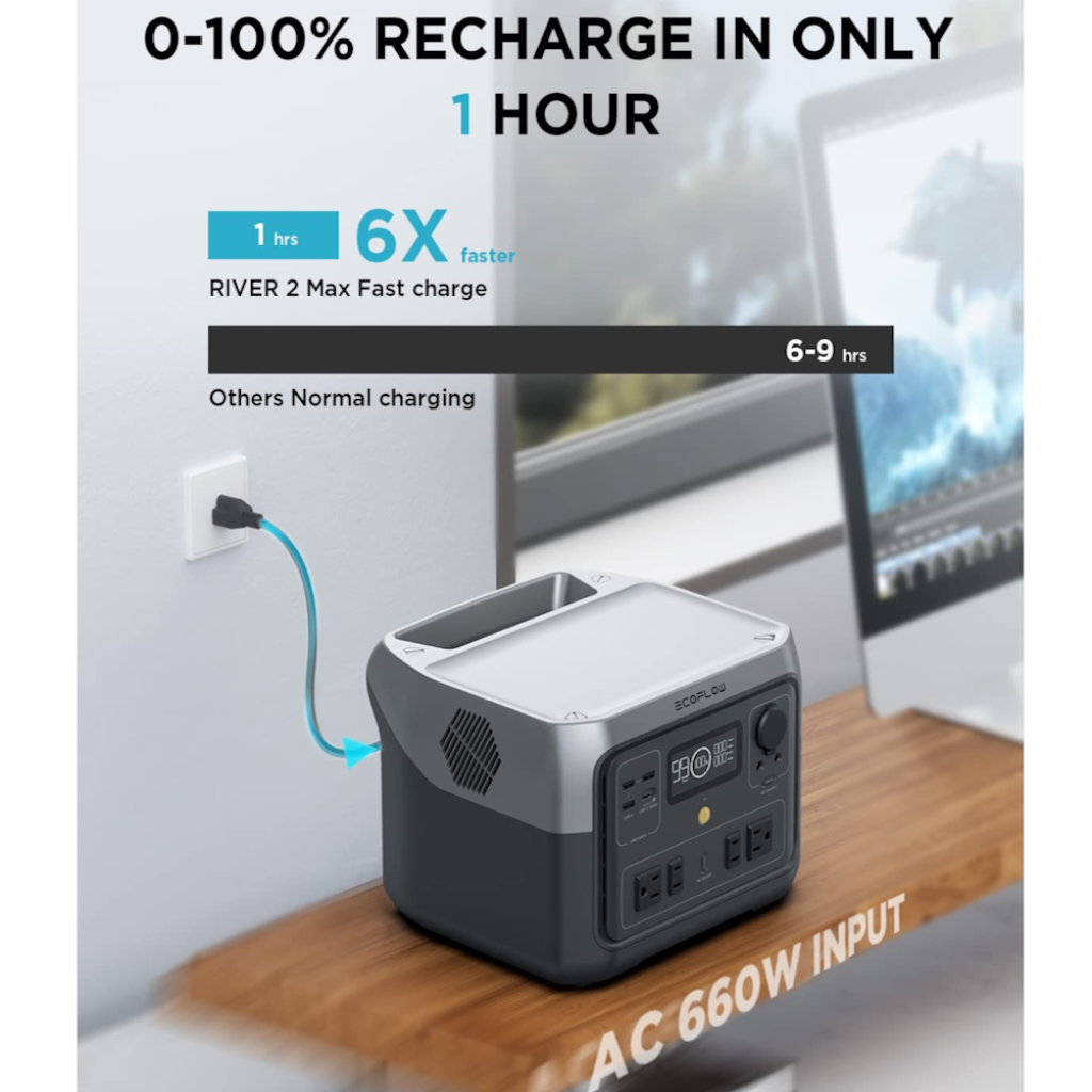 Kit Solar Portátil EcoFlow RIVER 2 Max 500 W + Panel Flexible 100 W_8