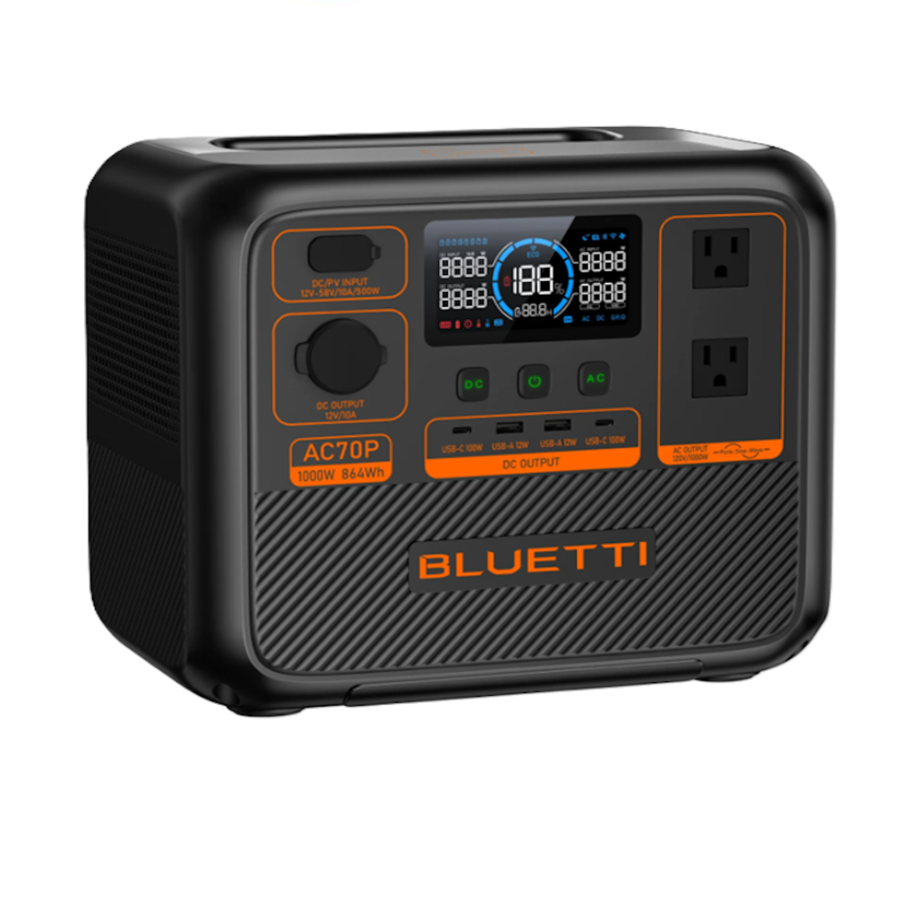 Estación De Energia Portatil Bluetti AC70P 1000W Potencia 864Wh Capacidad_3