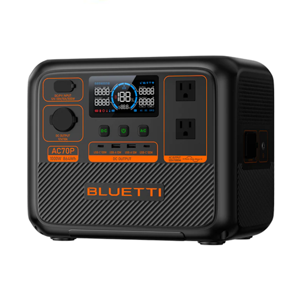 Estación De Energia Portatil Bluetti AC70P 1000W Potencia 864Wh Capacidad_2