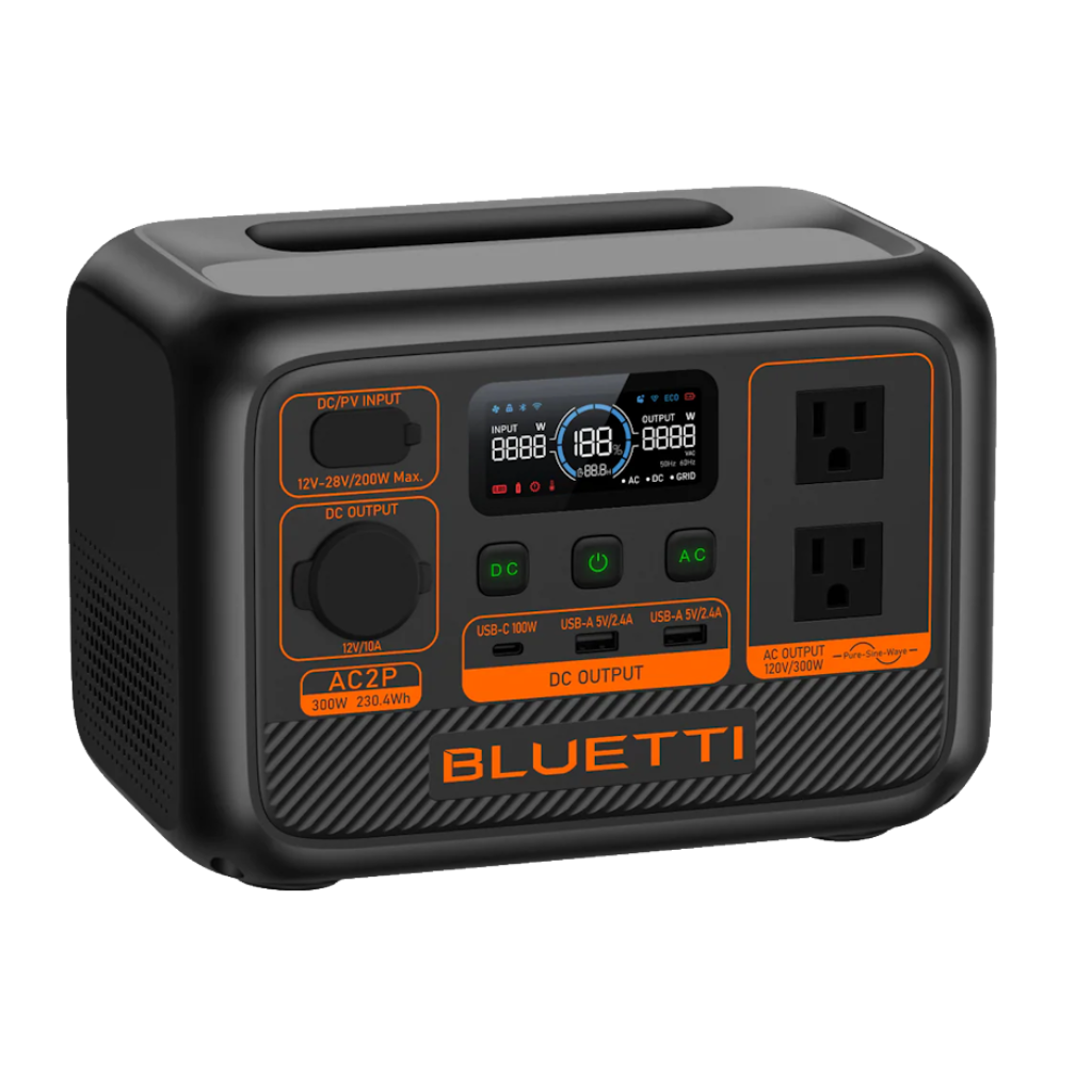 Estación de Energía Portátil Bluetti AC2P 300W Potencia 230.4Wh Capacidad _5