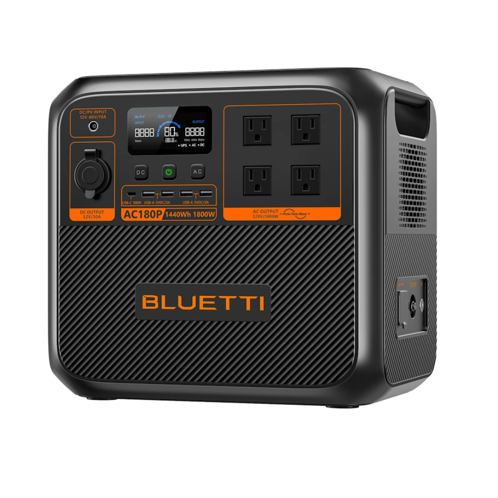 Estación de Energia Portatil Bluetti AC180P 1800W Potencia 1440Wh Capacidad_1