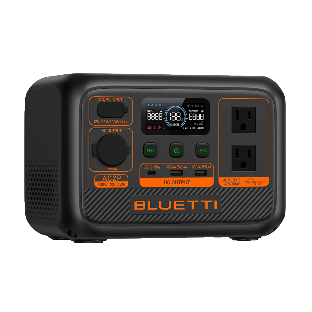 Estación de Energía Portátil Bluetti AC2P 300W Potencia 230.4Wh Capacidad _3
